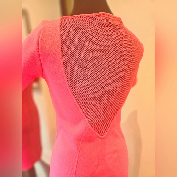 Sexy Antonio Berardi Neon Pink Bodycon Dress - Picture 1 of 5